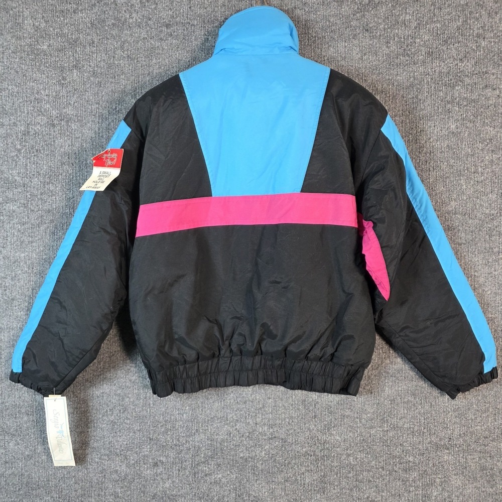 NEW Sergio Valente Ski Jacket Womens L VINTAGE 80s 90s Neon Colorblock DEADSTOCK - Picture 2 of 11